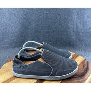 OluKai Nohea Mesh Slip-on Loafer Shoes Men's Size 9.5 M Gray Orange Drop Heel